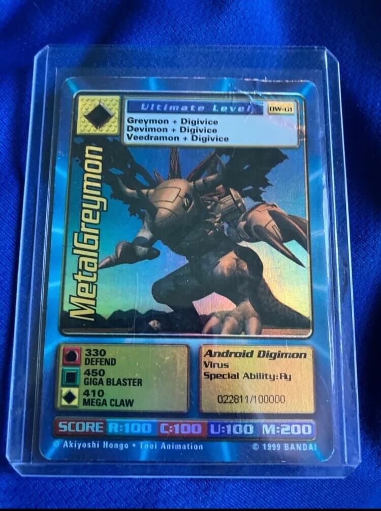 Digimon World Promo Card DW-01, serialized number 022811