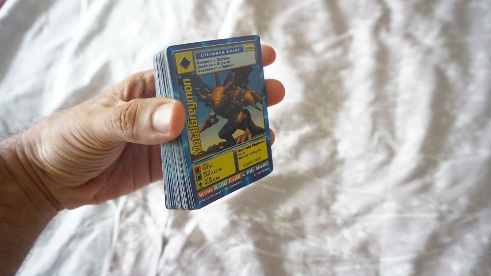 Digimon World Promo Card DW-01, serialized number 023266