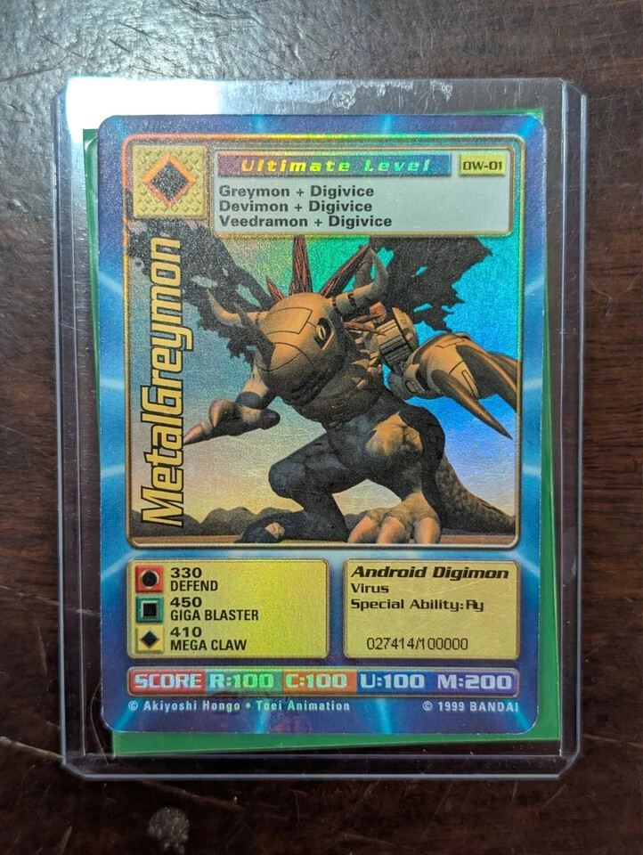 Digimon World Promo Card DW-01, serialized number 027414