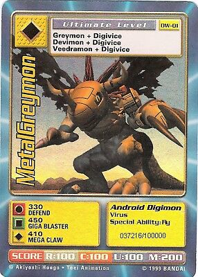 Digimon World Promo Card DW-01, serialized number 037216