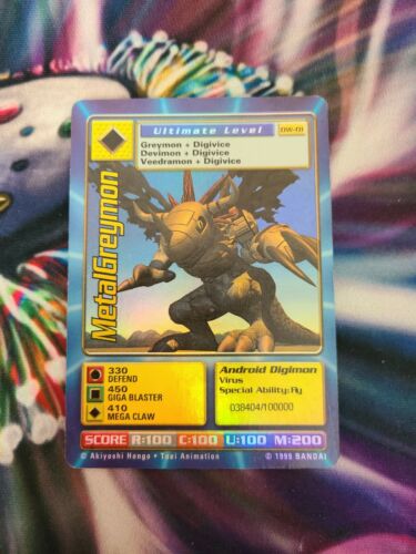 Digimon World Promo Card DW-01, serialized number 038404
