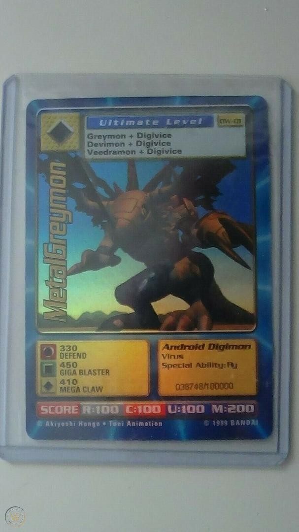 Digimon World Promo Card DW-01, serialized number 038748