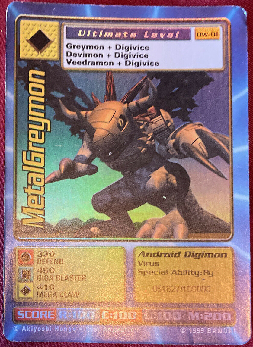Digimon World Promo Card DW-01, serialized number 051827
