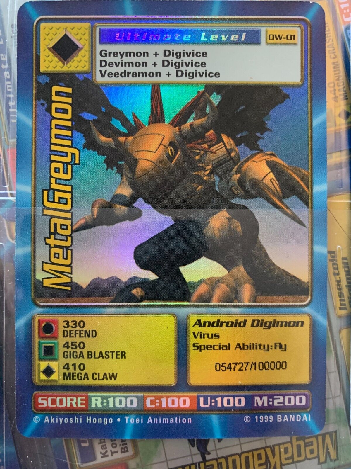 Digimon World Promo Card DW-01, serialized number 054727