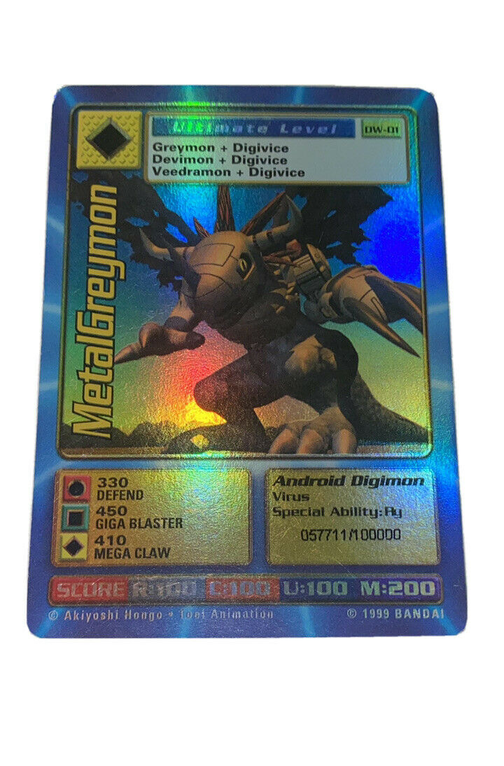 Digimon World Promo Card DW-01, serialized number 057711