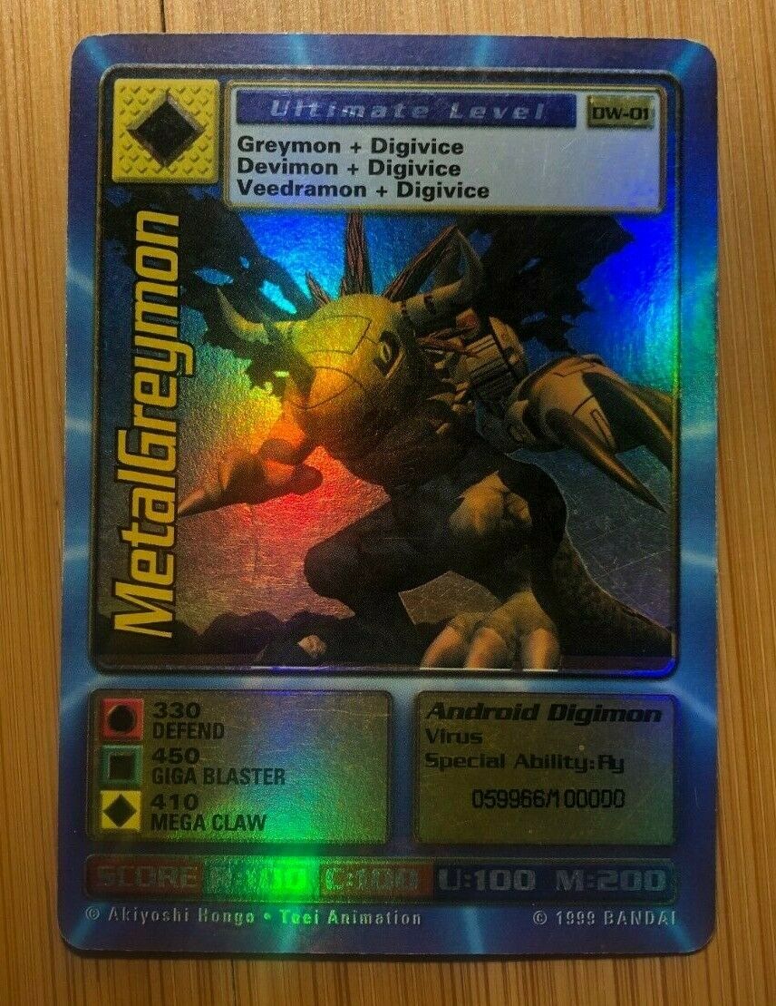 Digimon World Promo Card DW-01, serialized number 059966
