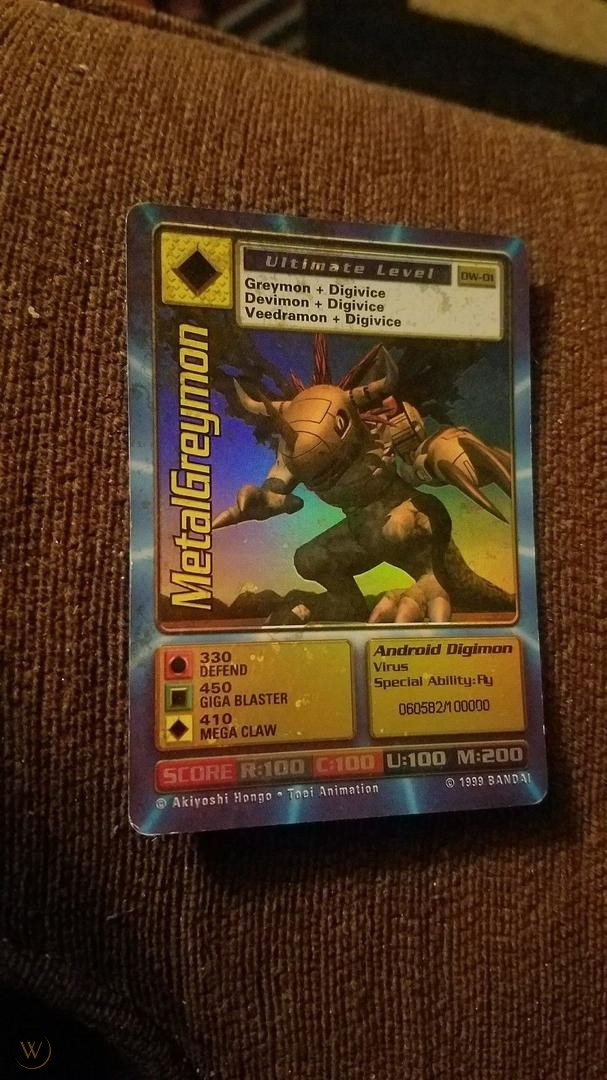 Digimon World Promo Card DW-01, serialized number 060582