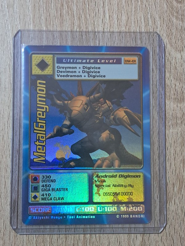 Digimon World Promo Card DW-01, serialized number 065055
