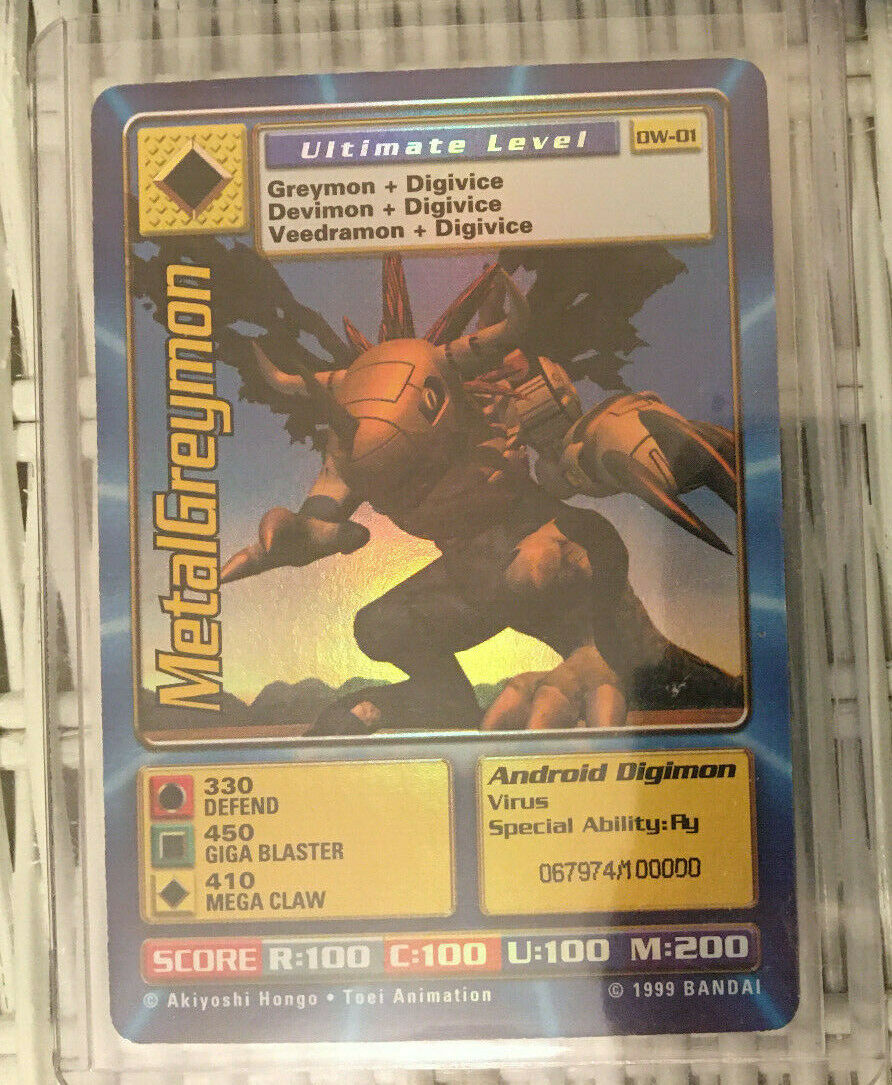 Digimon World Promo Card DW-01, serialized number 067974