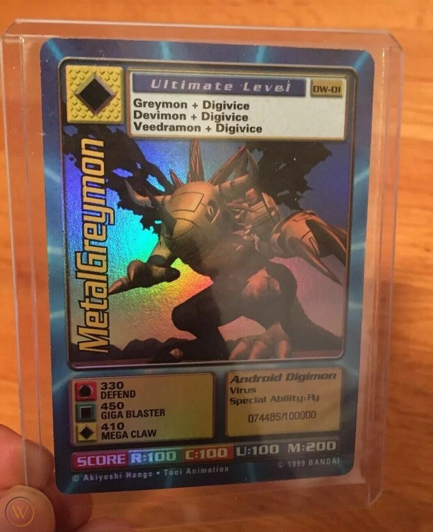 Digimon World Promo Card DW-01, serialized number 074485