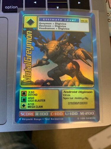 Digimon World Promo Card DW-01, serialized number 076599