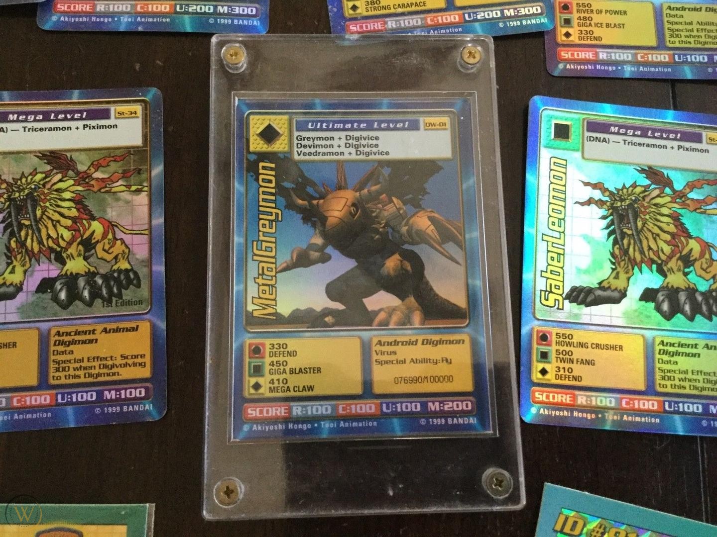 Digimon World Promo Card DW-01, serialized number 076990