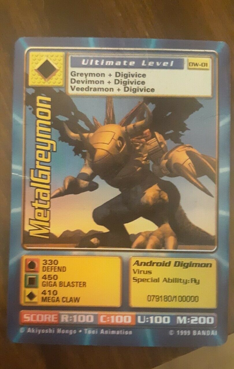 Digimon World Promo Card DW-01, serialized number 079180
