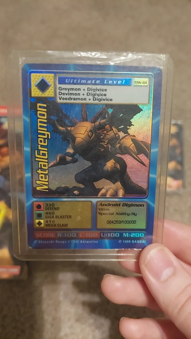 Digimon World Promo Card DW-01, serialized number 084259