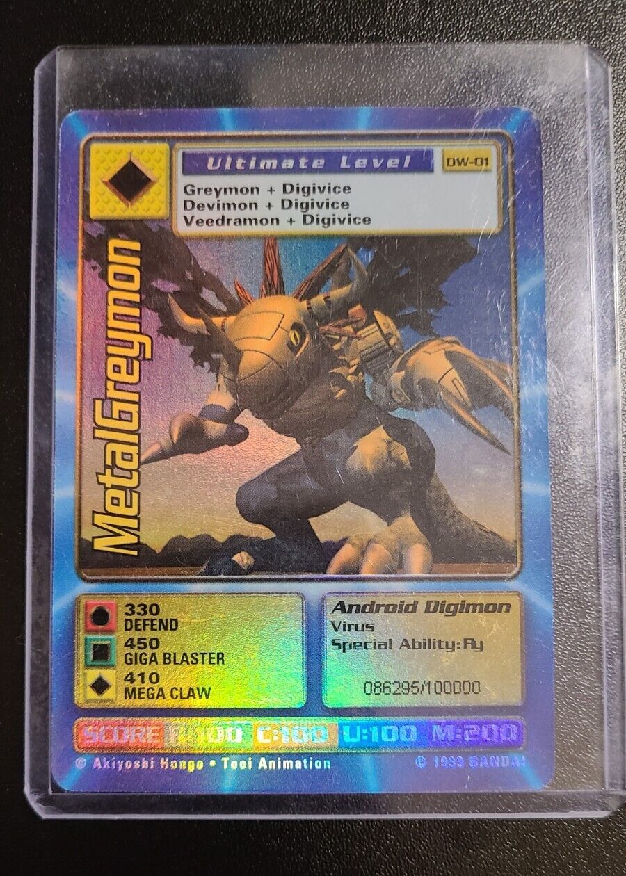 Digimon World Promo Card DW-01, serialized number 086295