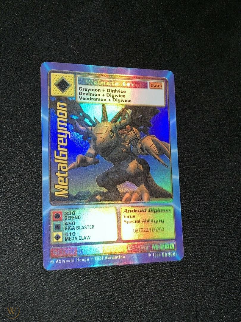 Digimon World Promo Card DW-01, serialized number 087529