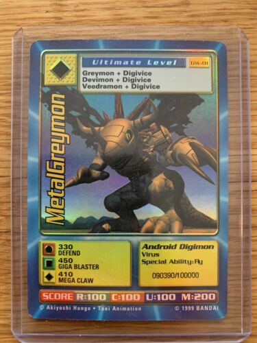 Digimon World Promo Card DW-01, serialized number 090390