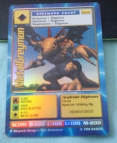 Digimon World Promo Card DW-01, serialized number 090964
