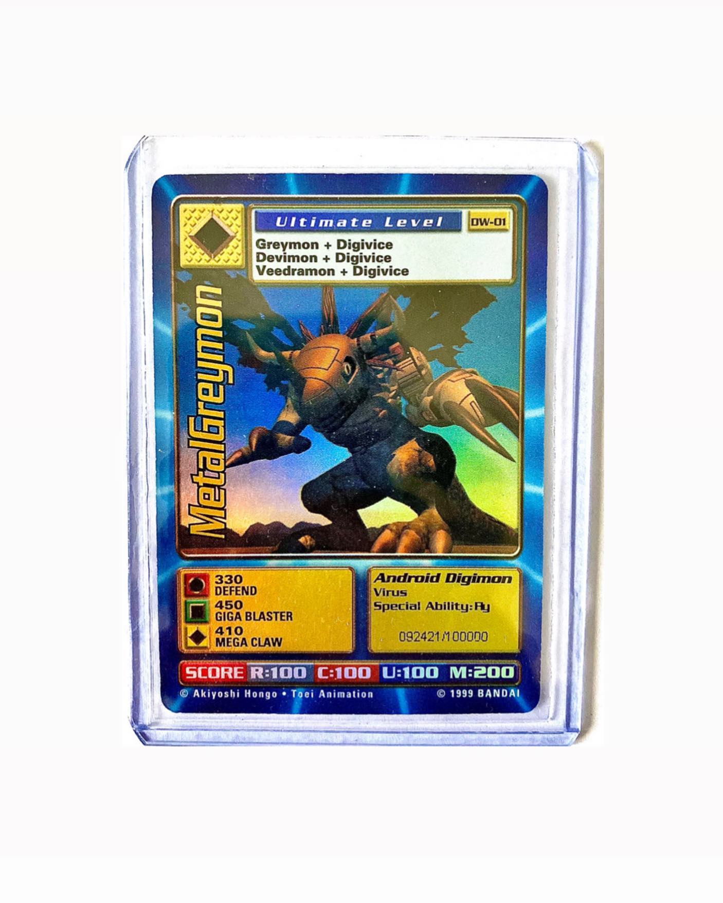 Digimon World Promo Card DW-01, serialized number 092421