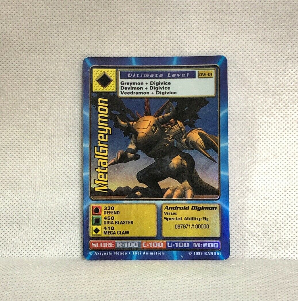 Digimon World Promo Card DW-01, serialized number 097971