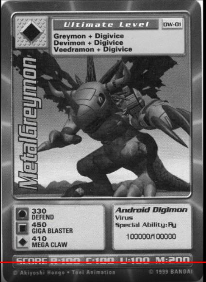 Digimon World Promo Card DW-01, serialized number 100000